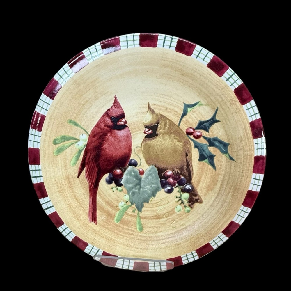 Lenox‎ Winter Greetings Everyday Cardinal Salad Plate 8.5" Christmas Dinnerware